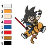 Goku Dragon Ball Z Embroidery Design